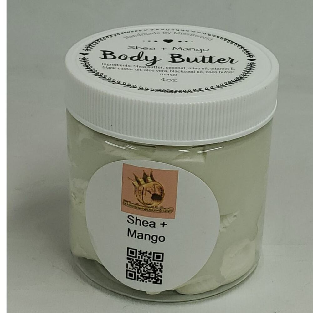 Shea Mango Body Butter Handmade Natural Moisturizer 4 oz